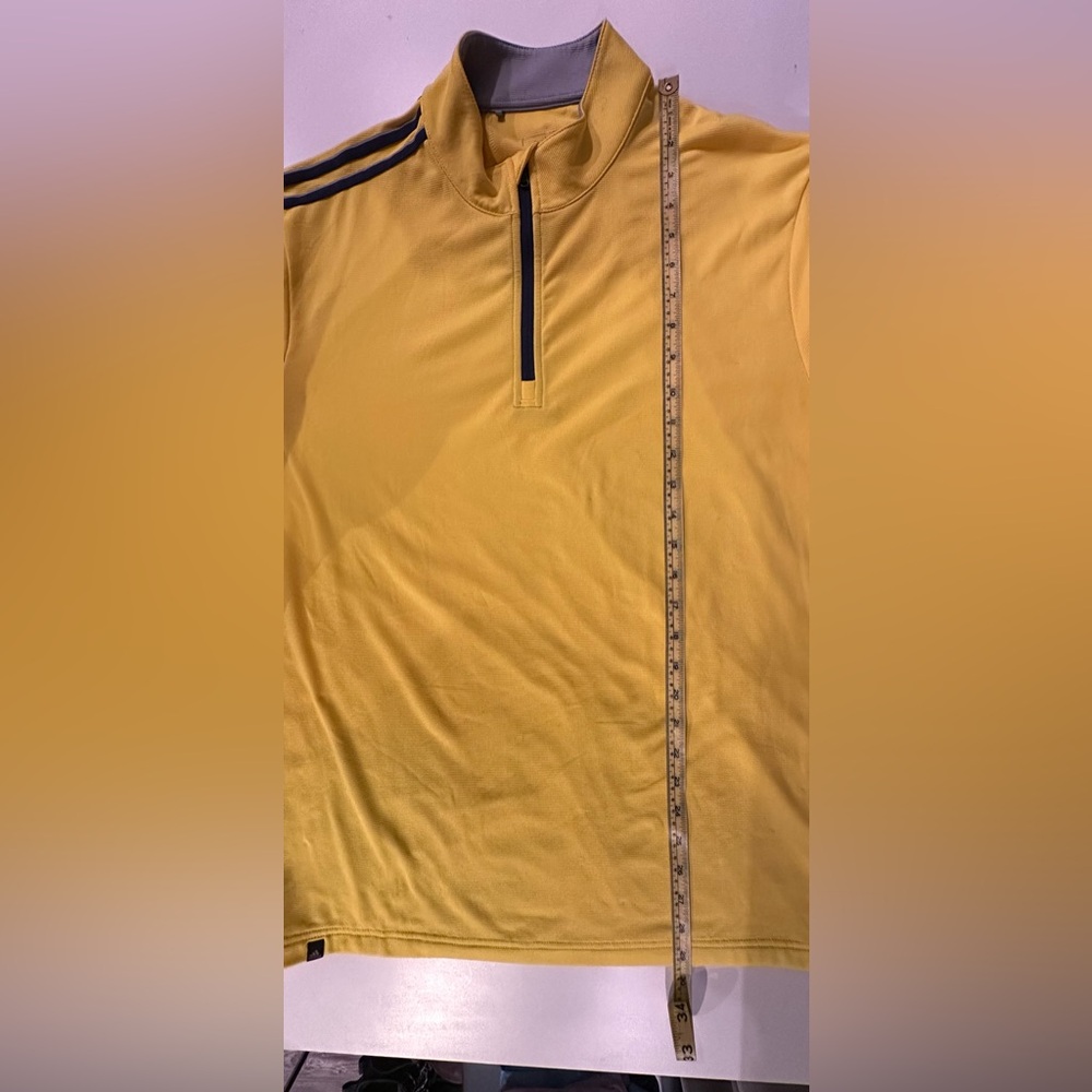 Adidas Yellow and Blue Quarter-Zip Top - Picture 9 of 9